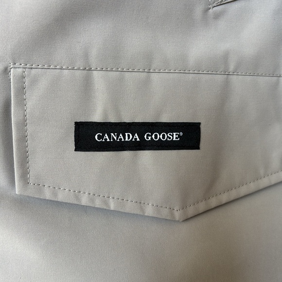 Canada Goose NWT Men's Langford Heritage Parka Jacket Size L Limestone w Fur - Picture 4 of 10